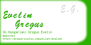 evelin gregus business card